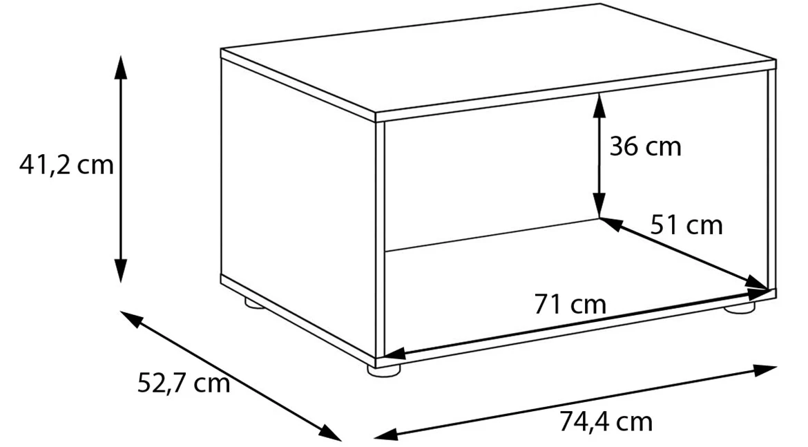 Modukliks garderoberski stalak 74.4x41.2 cm beli