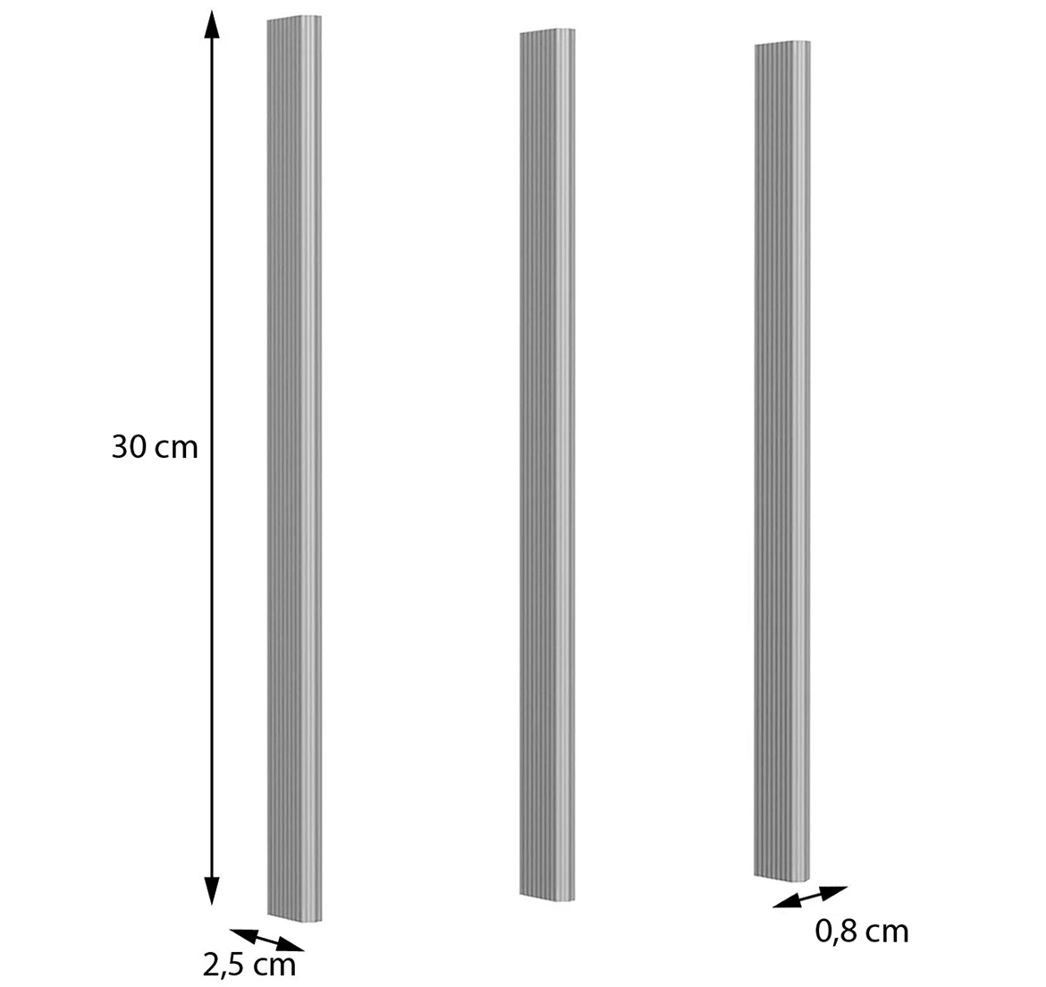 Moduklix set od 3 srebrne rucke