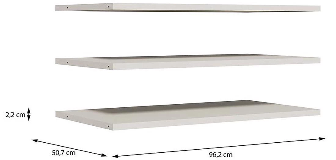 Moduklix set od 3 police sive boje
