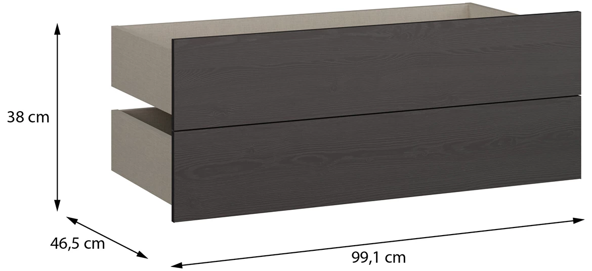 Moduklix fioke za korpus 99.1x50.8 cm hrast