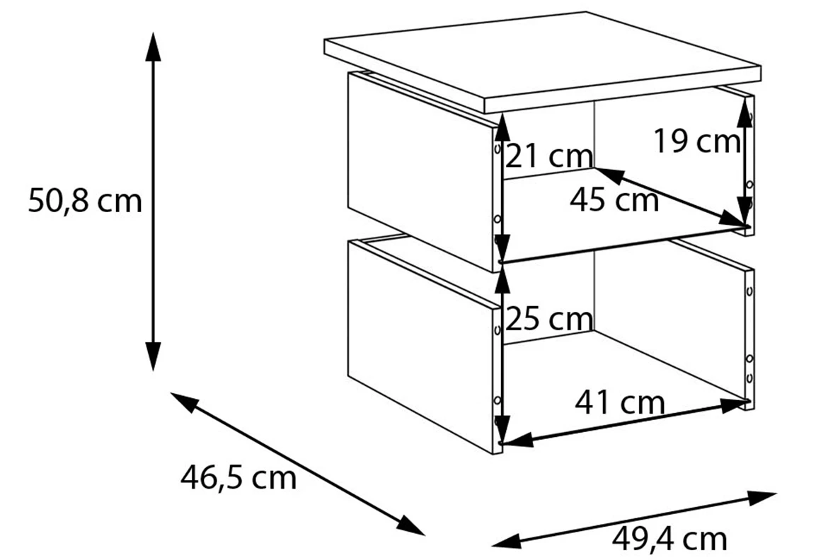 Moduklix fioke za korpus 49.4x50.8 cm hrast
