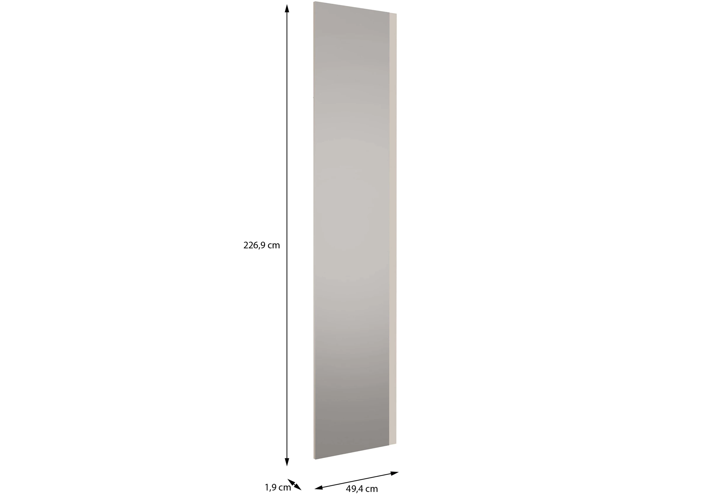 Moduklix fronta ormara sa ogledalom 49.4x226.9 cm pešcano bež