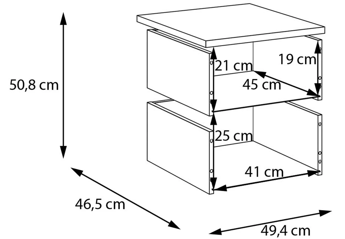 Moduklix fioke za korpus 49.4x50.8 cm maubella hrast