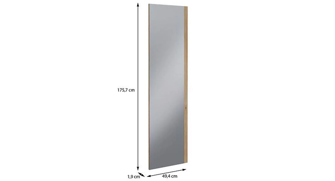 Moduklix fronta garderobera sa ogledalom 175.7x49.4 cm pešcano bež