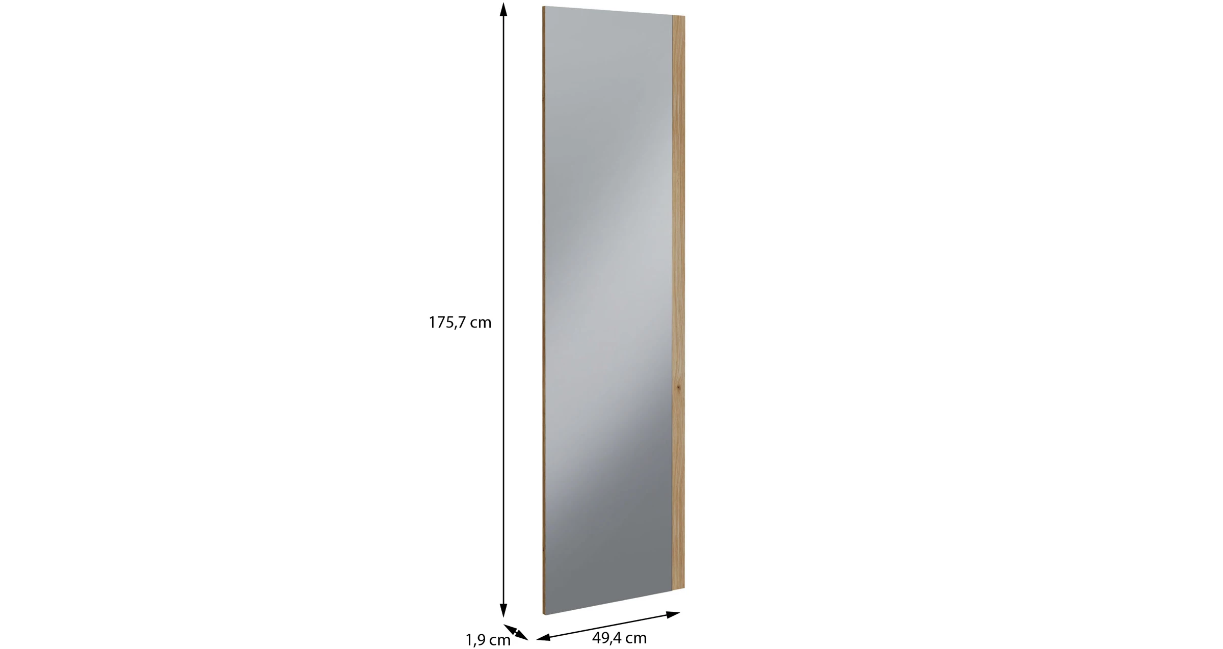 Moduklix fronta garderobera sa ogledalom 175.7x49.4 cm pešcano bež