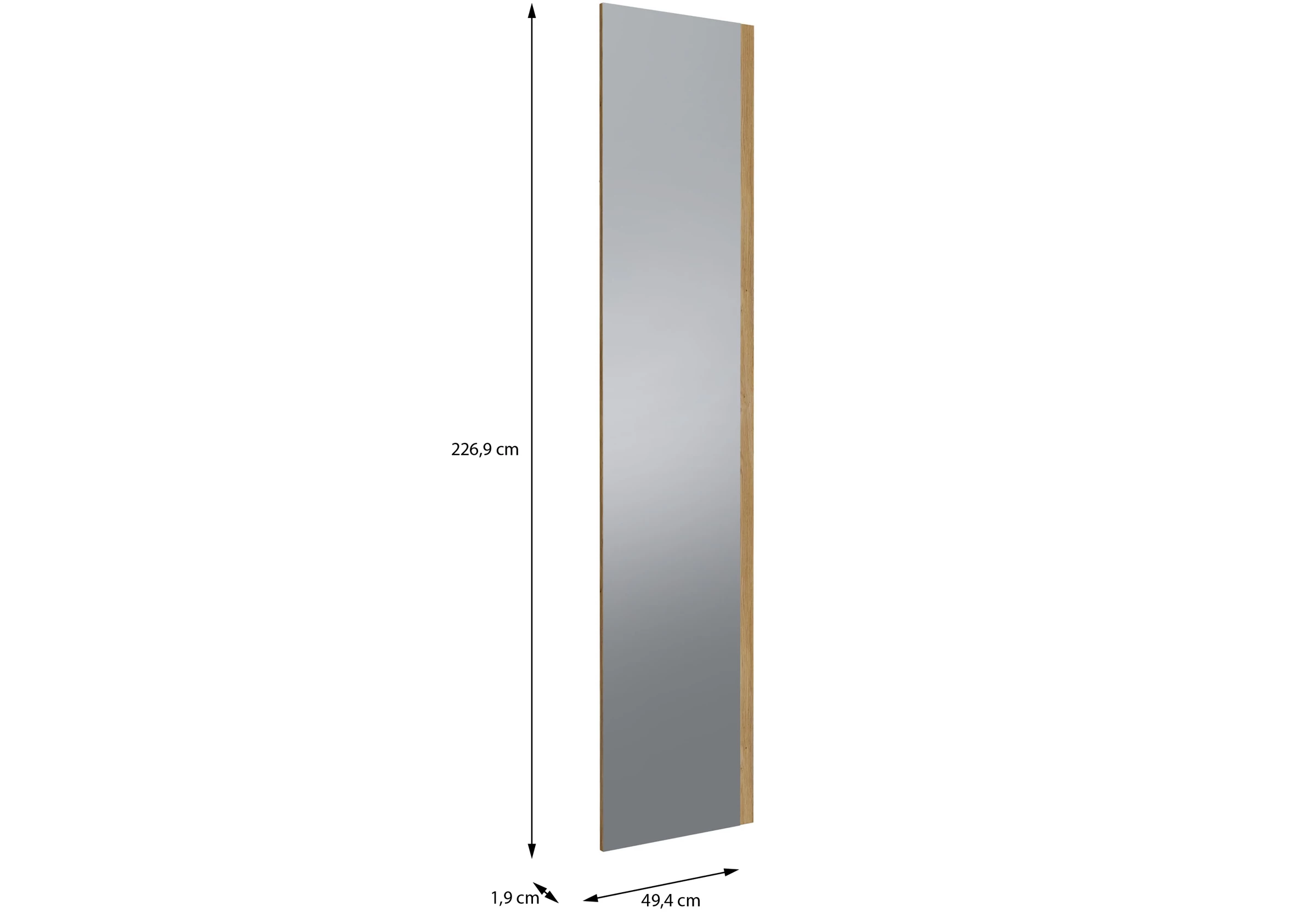 Moduklix fronta garderobera sa ogledalom 226.9x49.4 cm mauvella hrast