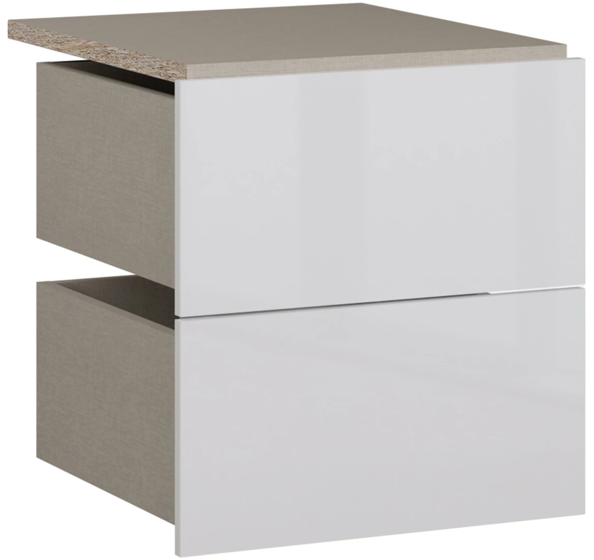 Moduklix fioke 2 kom za korpus 49.4x50.8 cm beli sjaj