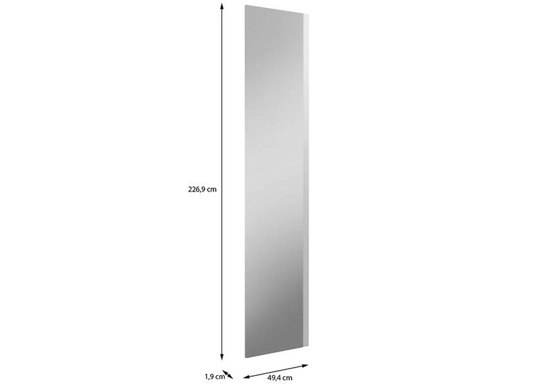 Moduklix fronta garderobera sa ogledalom 226.9x49.4 cm beli sjaj