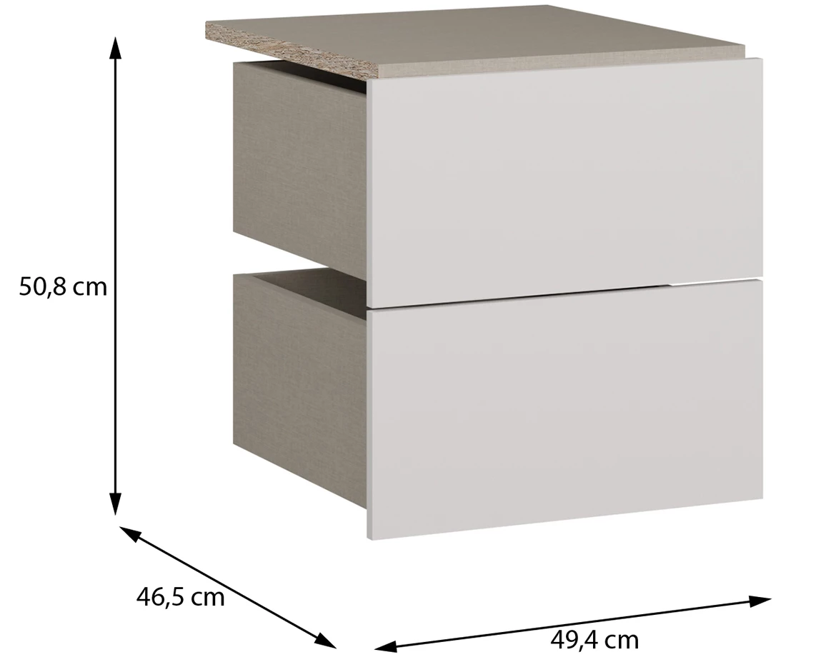 Moduklix fioke 2 kom za korpus 49.4x50.8 cm bela