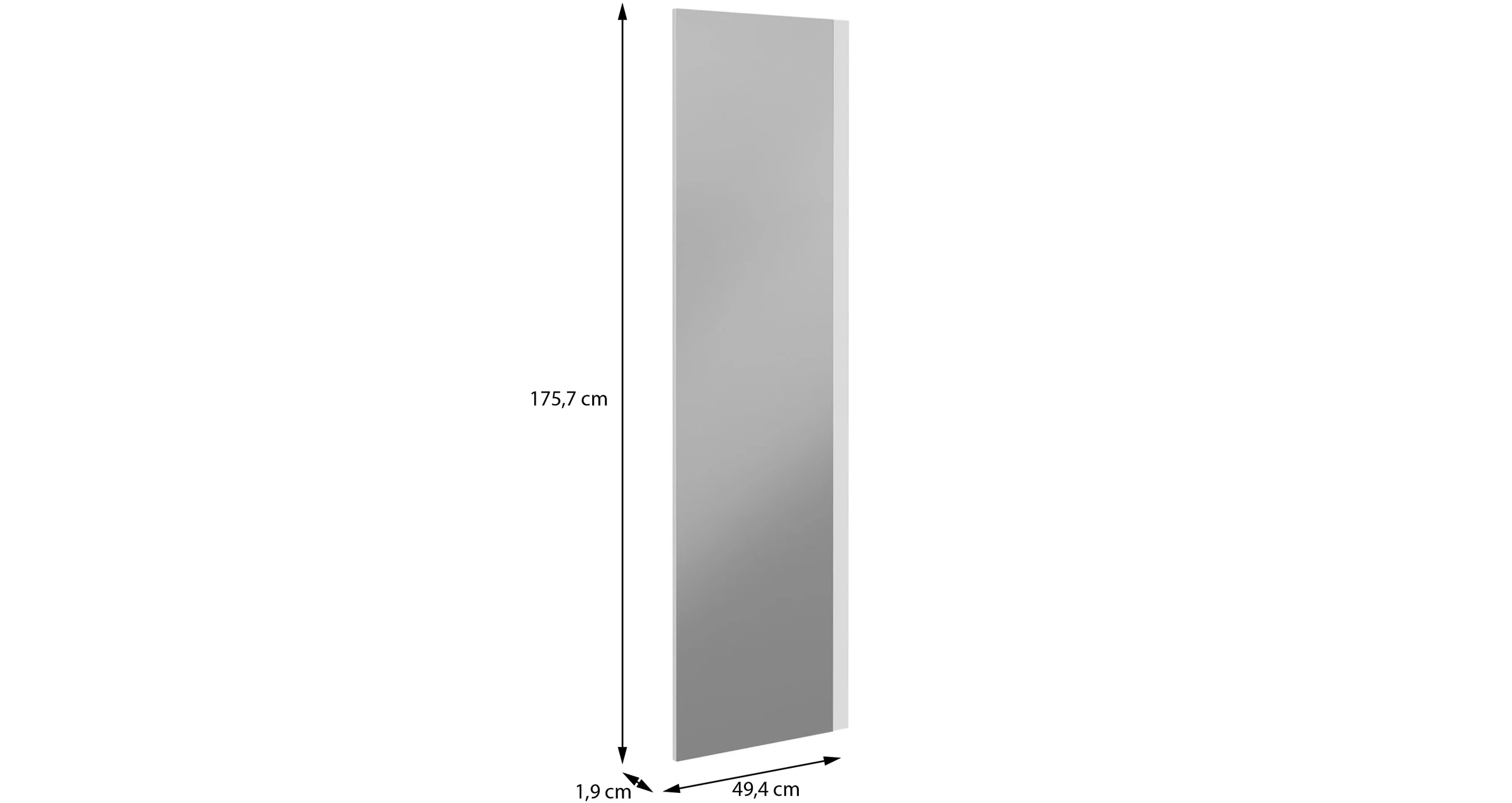 Moduklix fronta garderobera sa ogledalom 175.7x49.4 bela