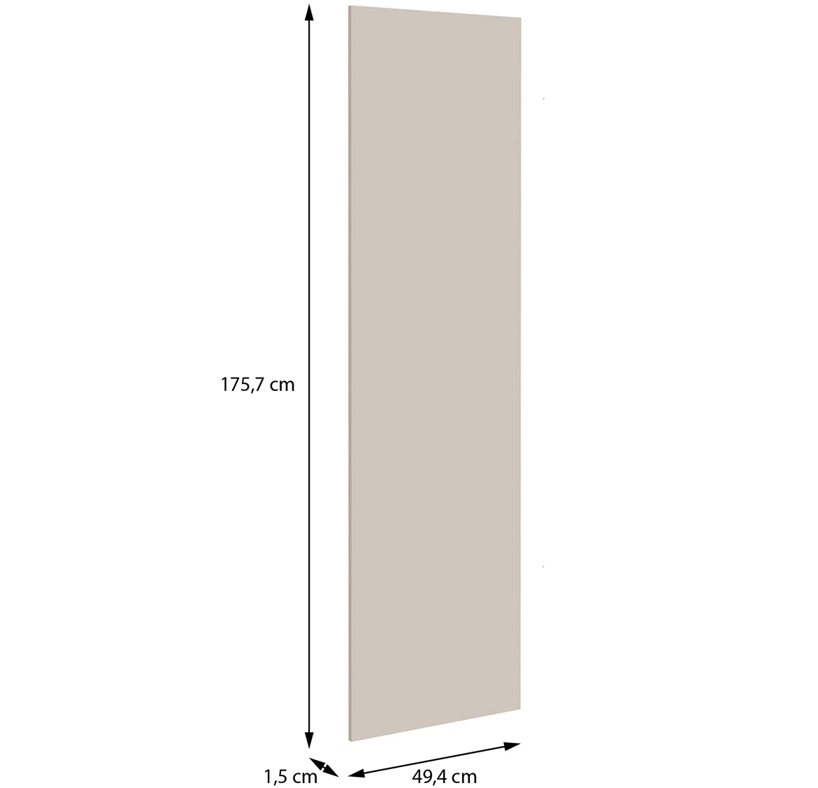 Moduklix fronta garderobera 175.7x49.4 cm pešcano bež