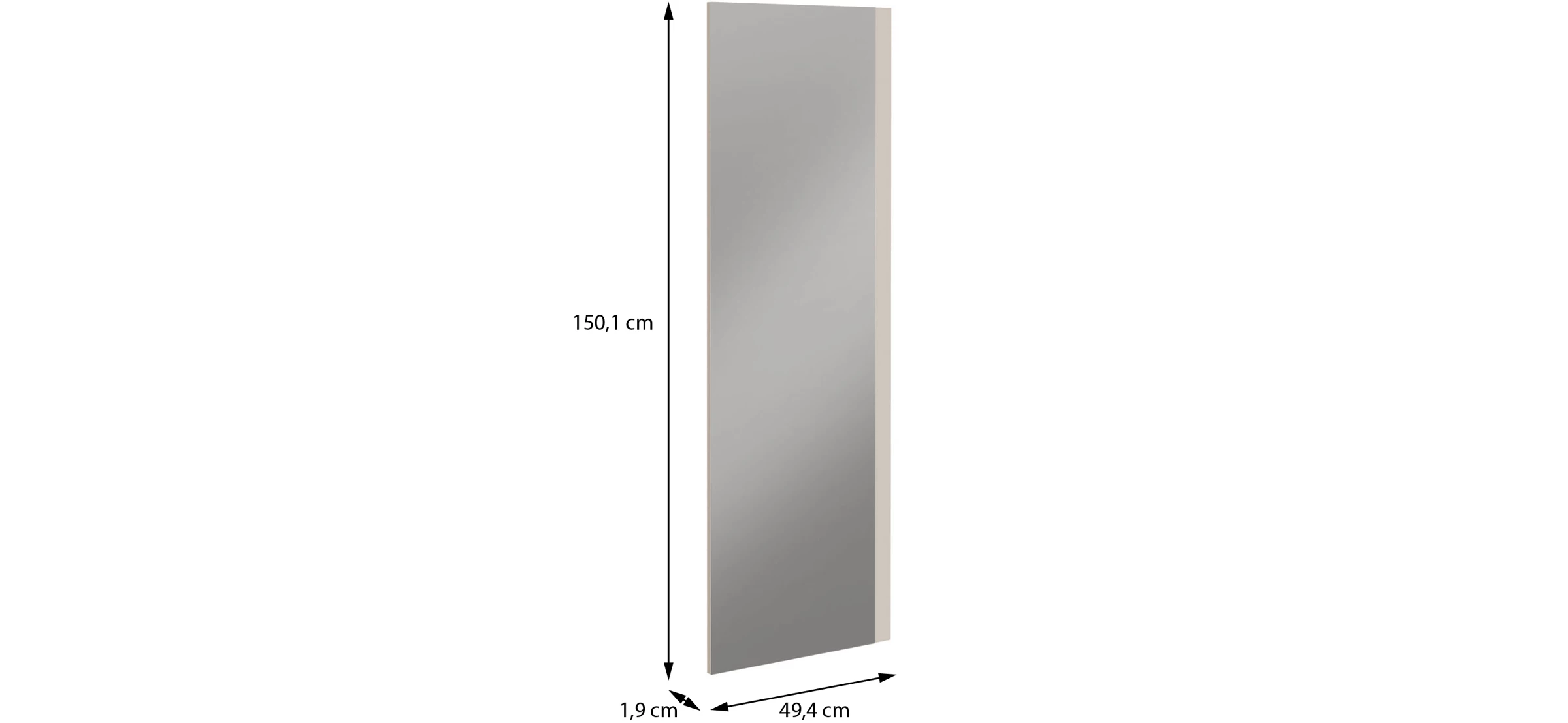 Moduklix fronta ormara sa ogledalom 150.1x49.4 cm pešcano bež
