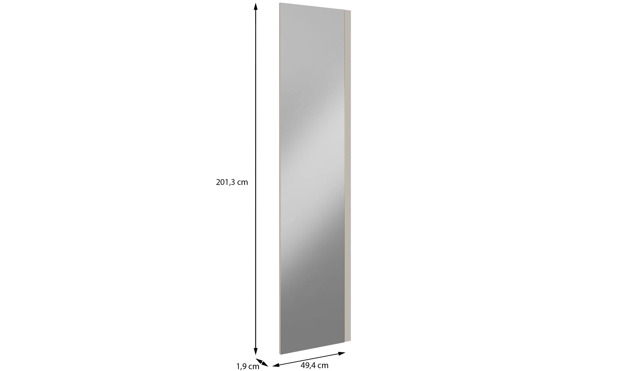Moduklix fronta garderobera sa ogledalom 201.3x49.4 cm pešcano bež