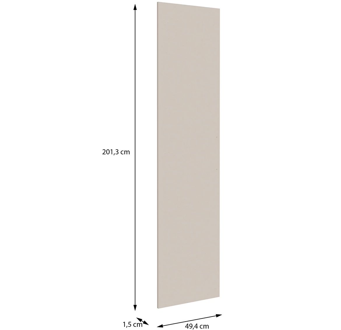 Modukliks fronta garderobera 201.3x49.4 cm pešcano bež