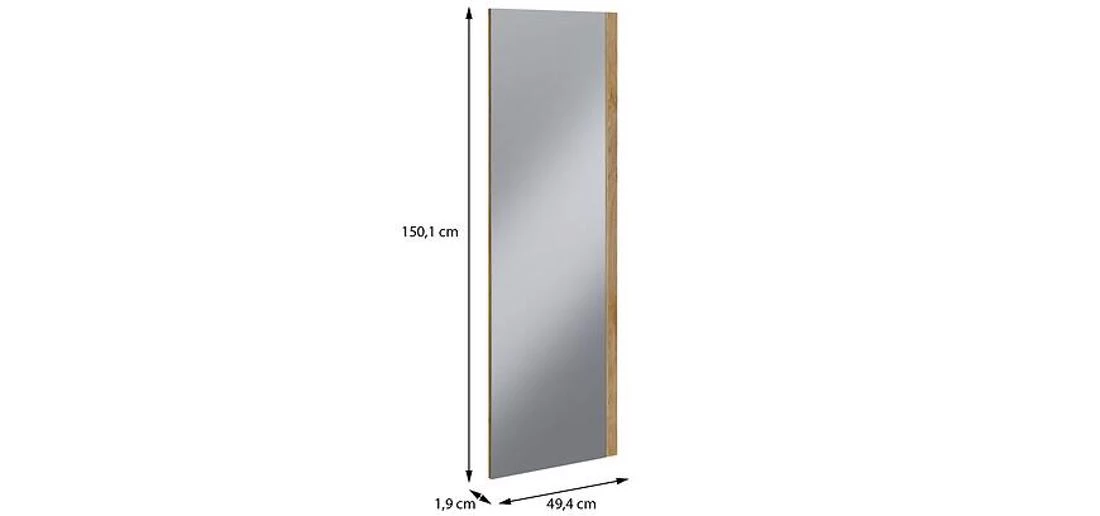 Moduklix fronta garderobera sa ogledalom 150.1x49.4 cm mauvella hrast