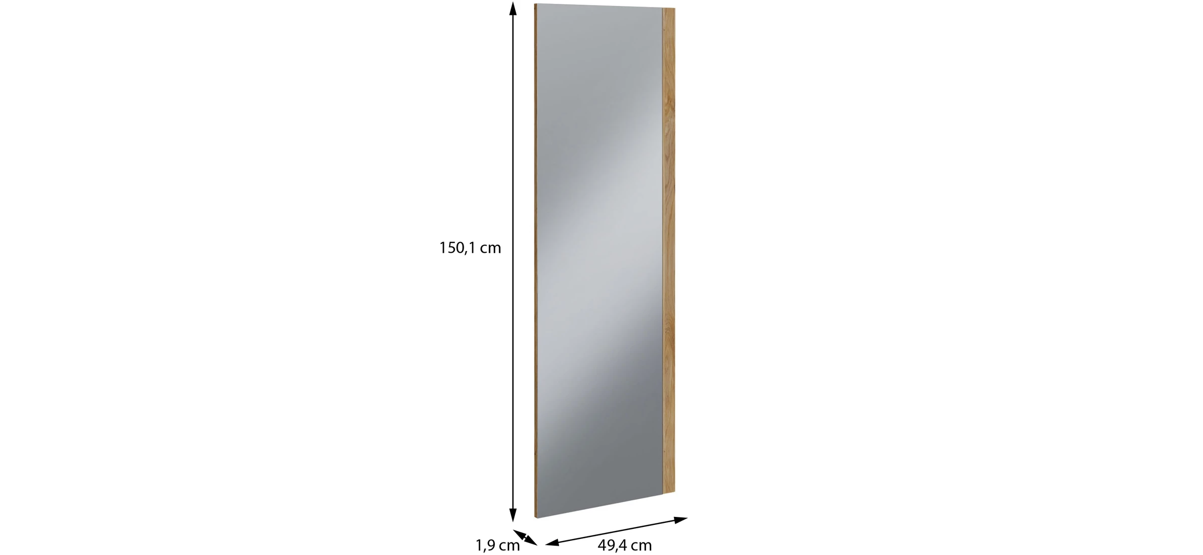 Moduklix fronta garderobera sa ogledalom 150.1x49.4 cm mauvella hrast