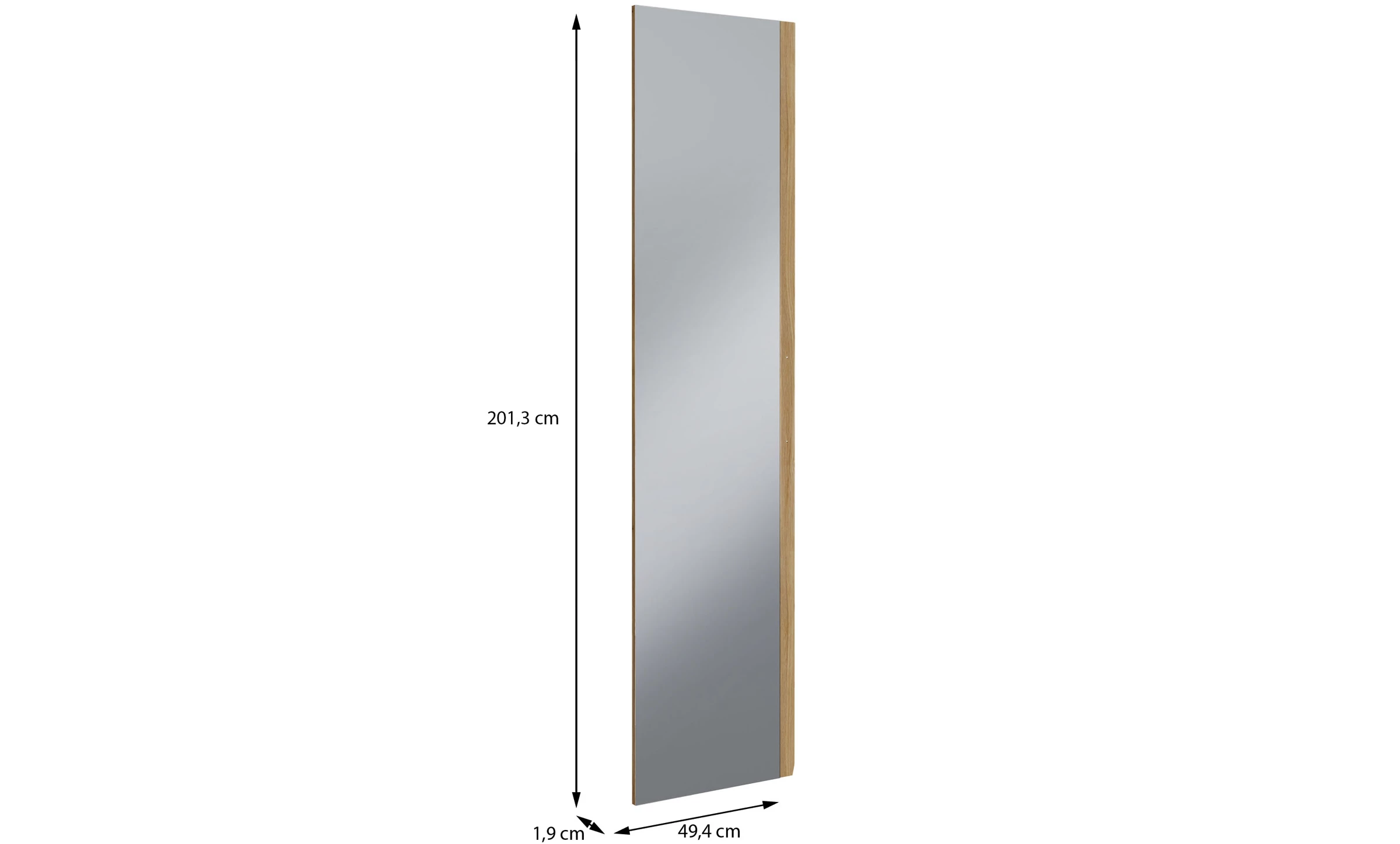 Moduklix fronta garderobera sa ogledalom 201.3x49.4 cm mauvella hrast