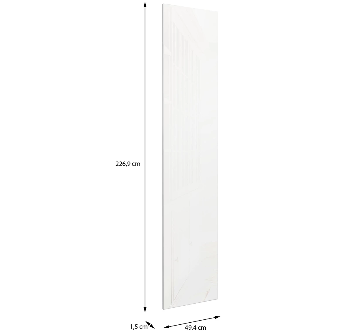 Moduklix fronta garderobera 226.9x49.4 cm sjajno bela