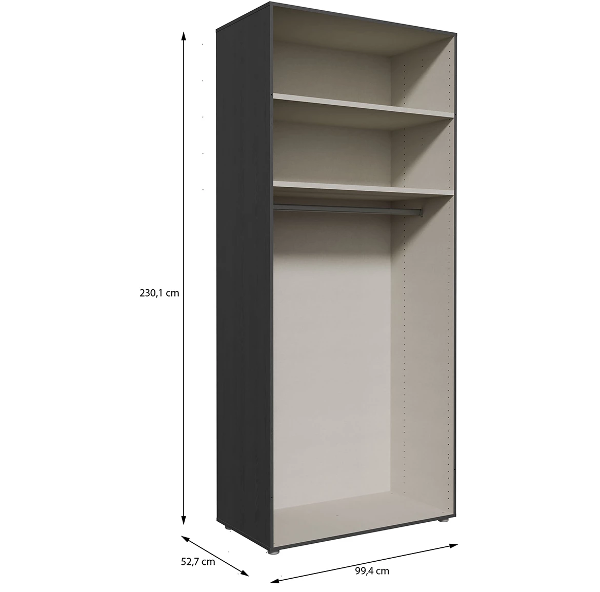 Moduklix korpus garderobera 99.4x230.1 hrast