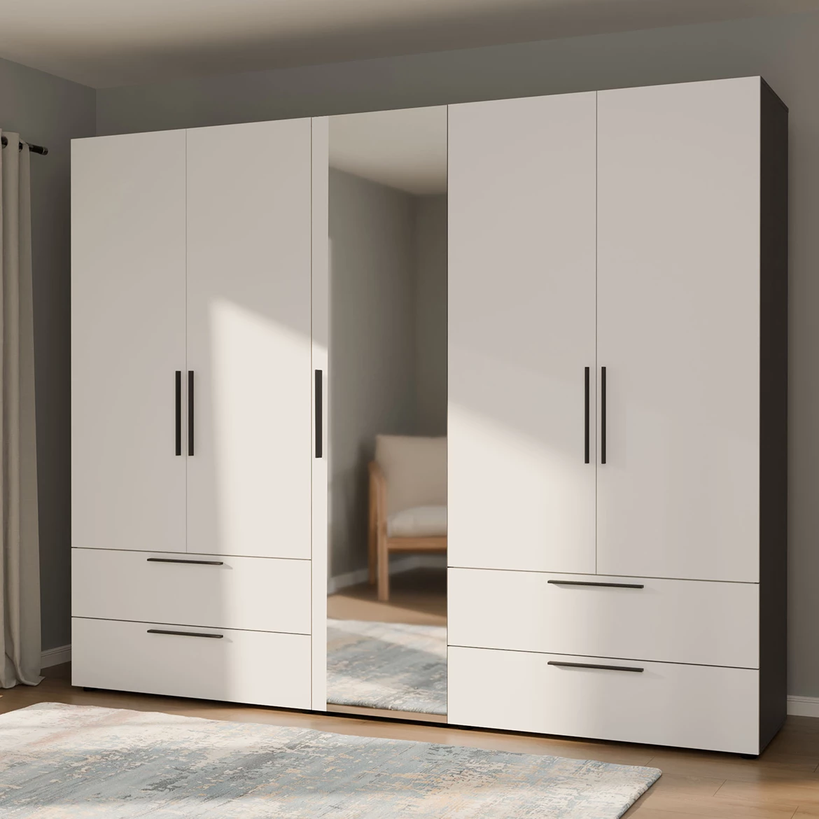 Moduklix garderober 99.4x204.5 cm hrast