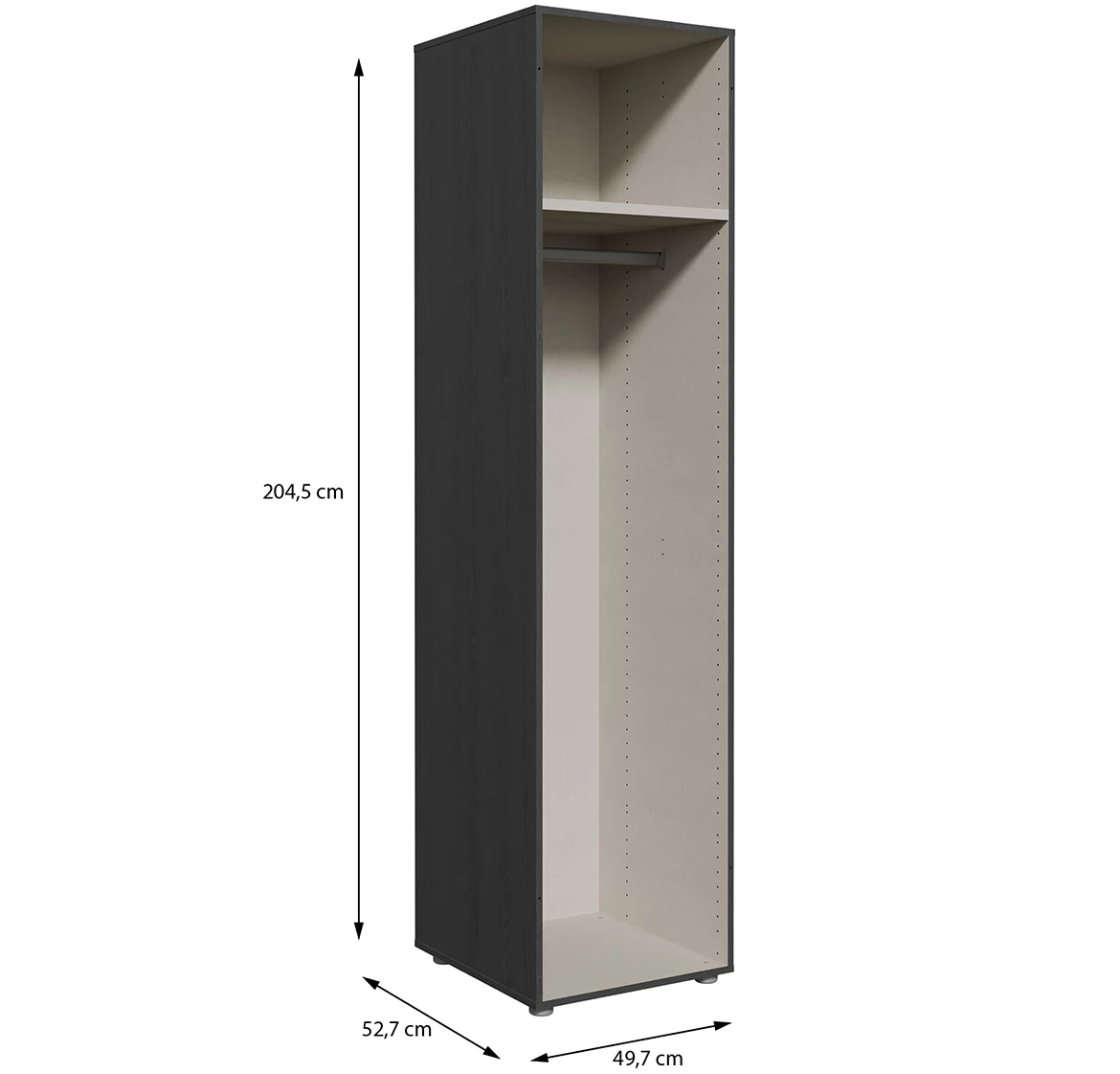 Moduklix korpus garderobera 49.7x204.5 cm hrast
