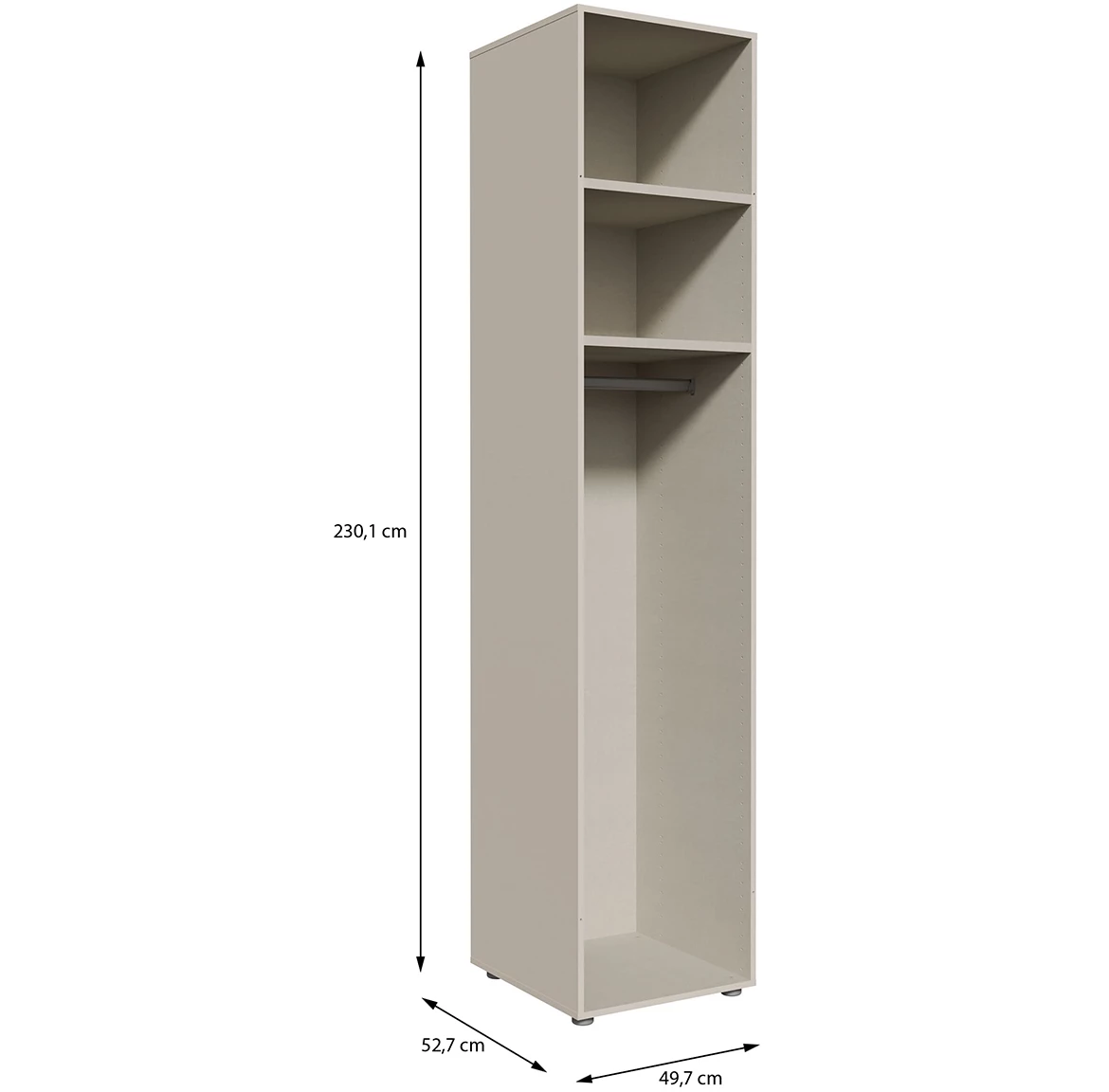 Moduklix korpus garderobera 49.7x230.1 cm pešcano bež