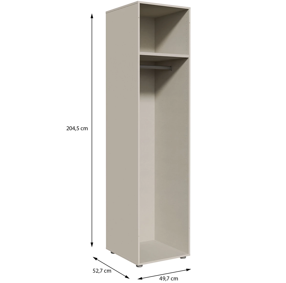 Moduklix korpus garderobera 49.7x204.5 cm pešcano bež
