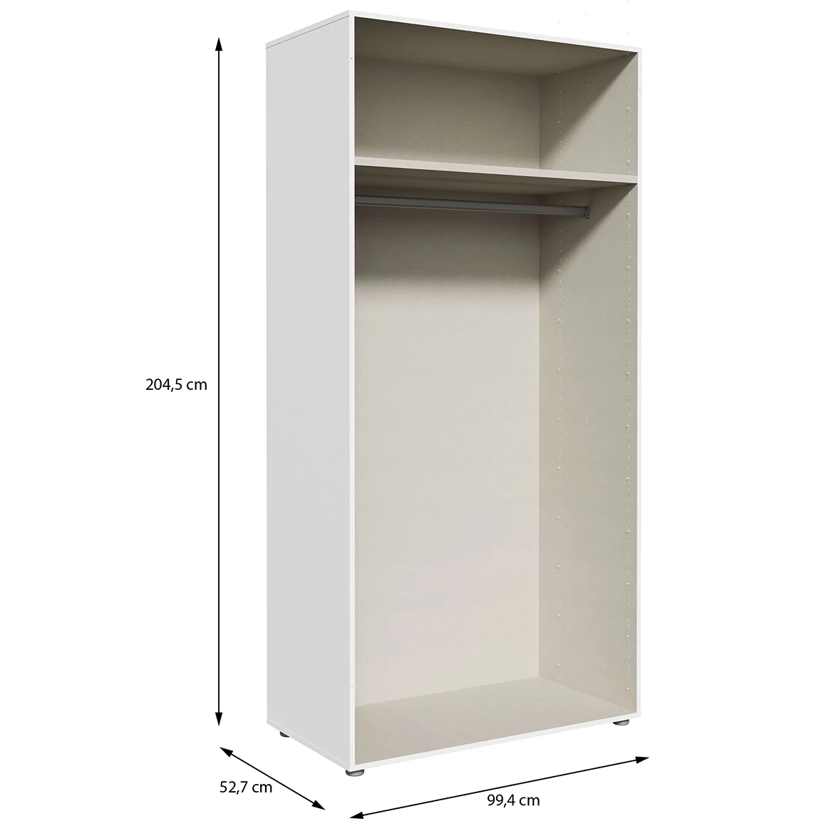 Moduklix korpus garderobera 99.4x204.5 cm beli
