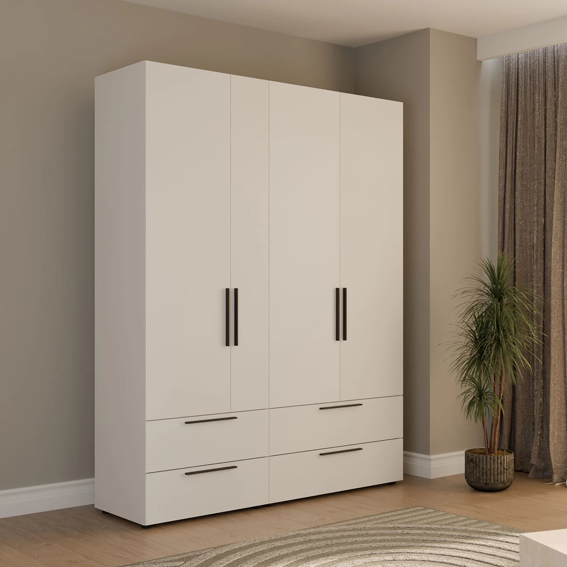 Moduklix fronta garderobera 226.9x24.4 cm bela