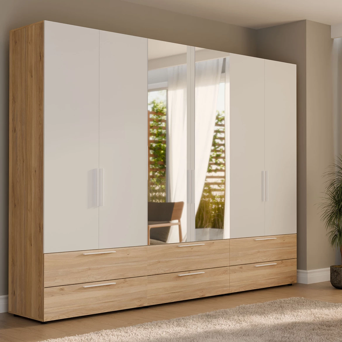 Moduklix fronta garderobera 226.9x24.4 cm bela