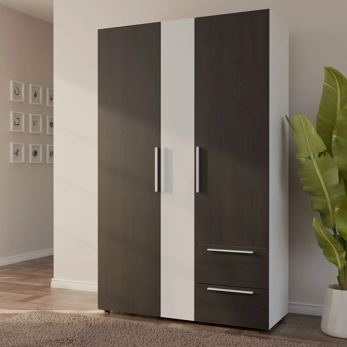 Moduklix fronta garderobera 226.9x24.4 cm bela