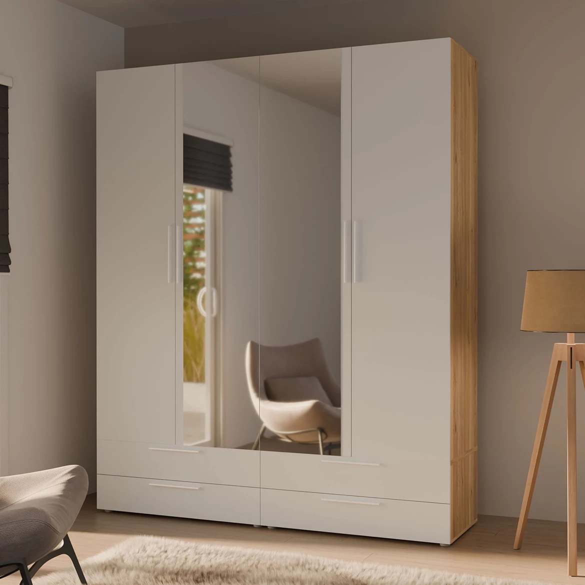 Moduklix fronta garderobera 226.9x24.4 cm bela