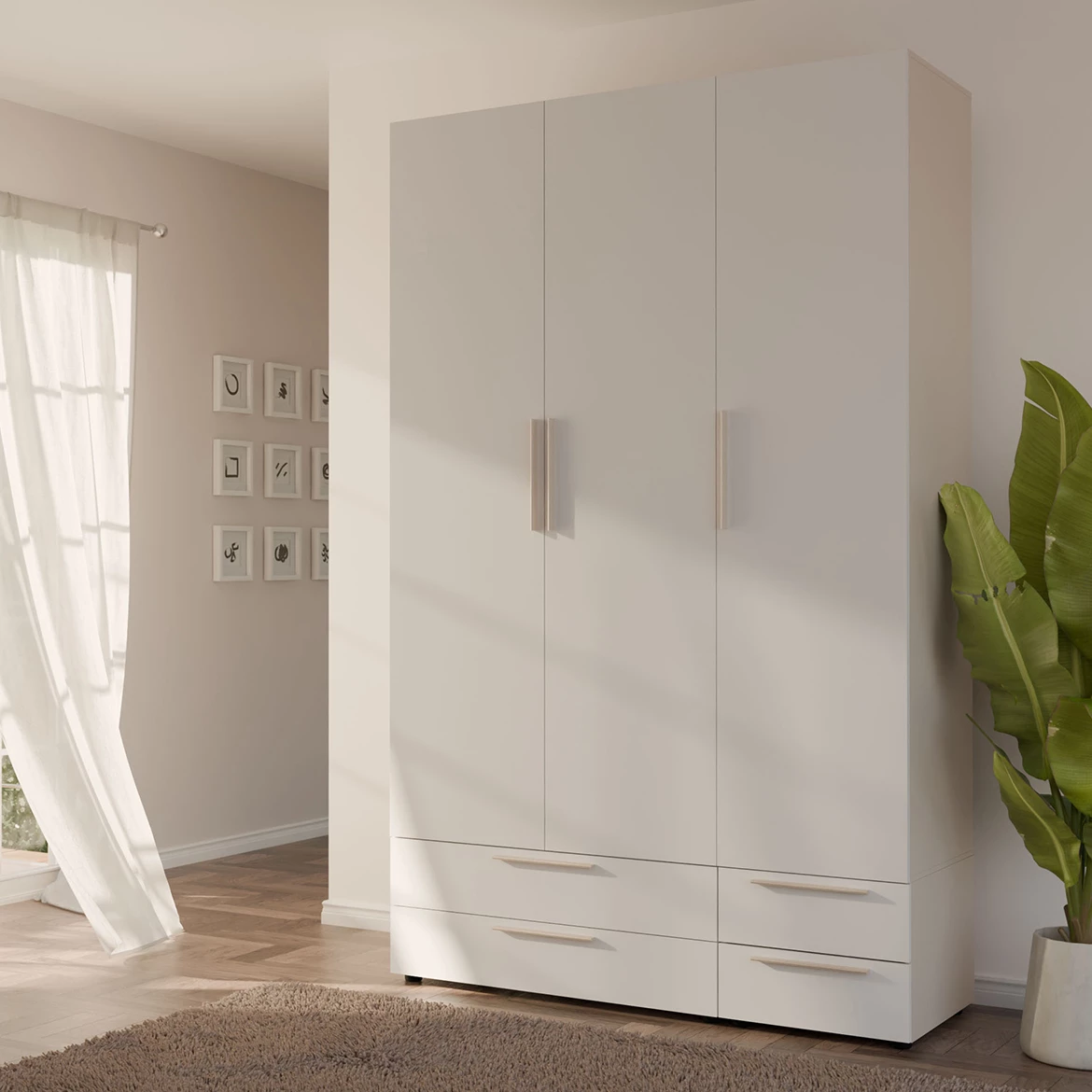 Moduklix fronta garderobera 226.9x24.4 cm bela