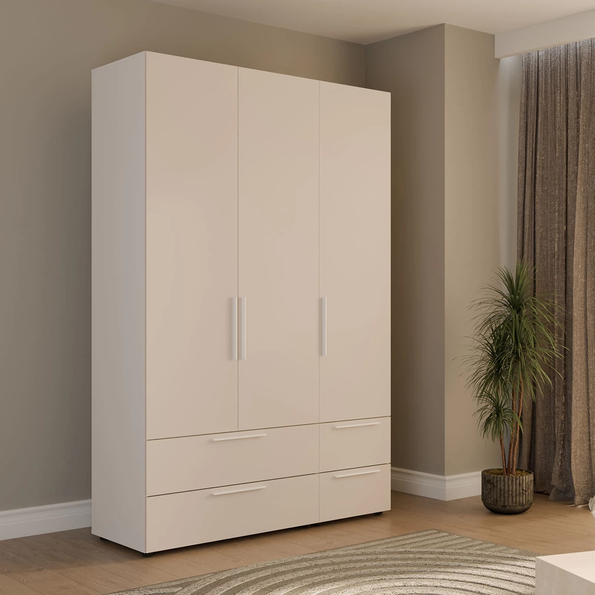 Moduklix fronta garderobera 226.9x24.4 cm bela