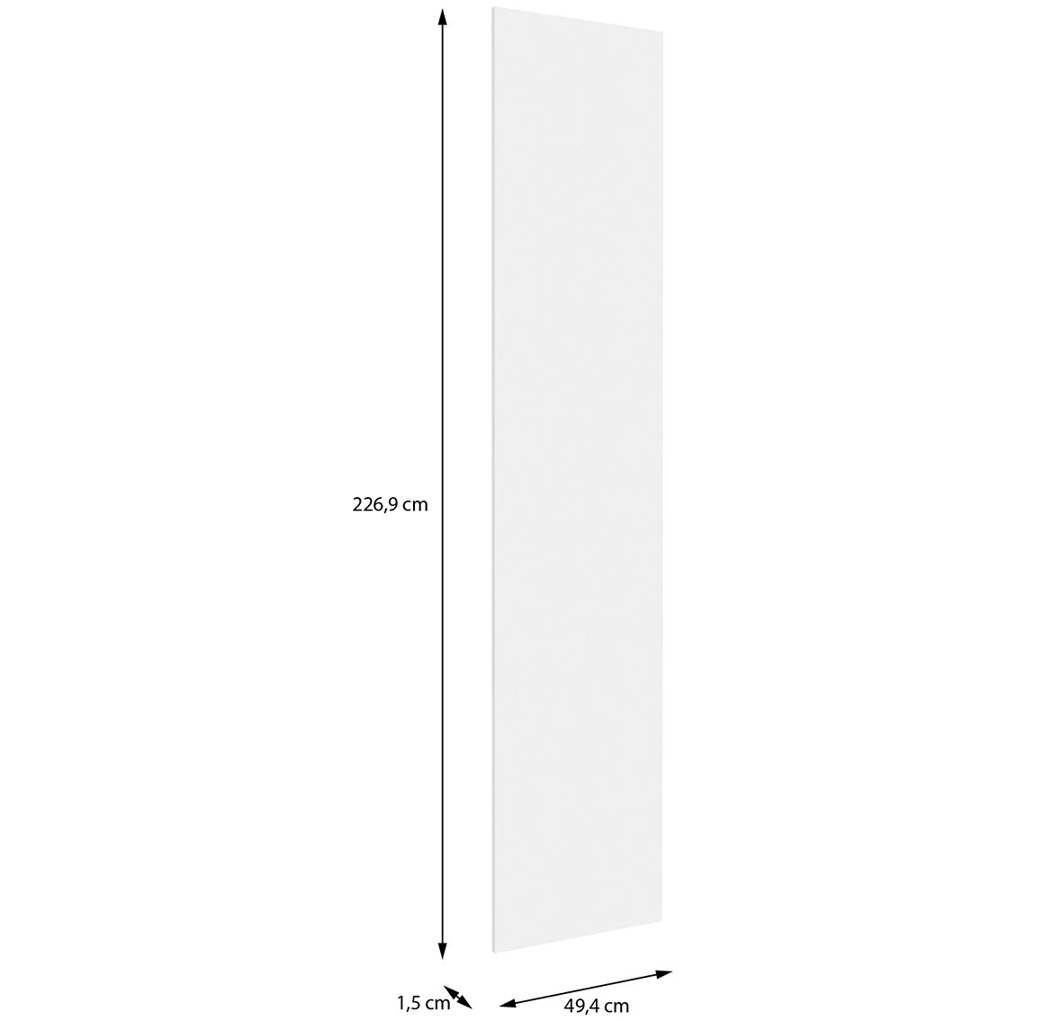 Moduklix fronta garderobera 226.9x49.4 cm bela