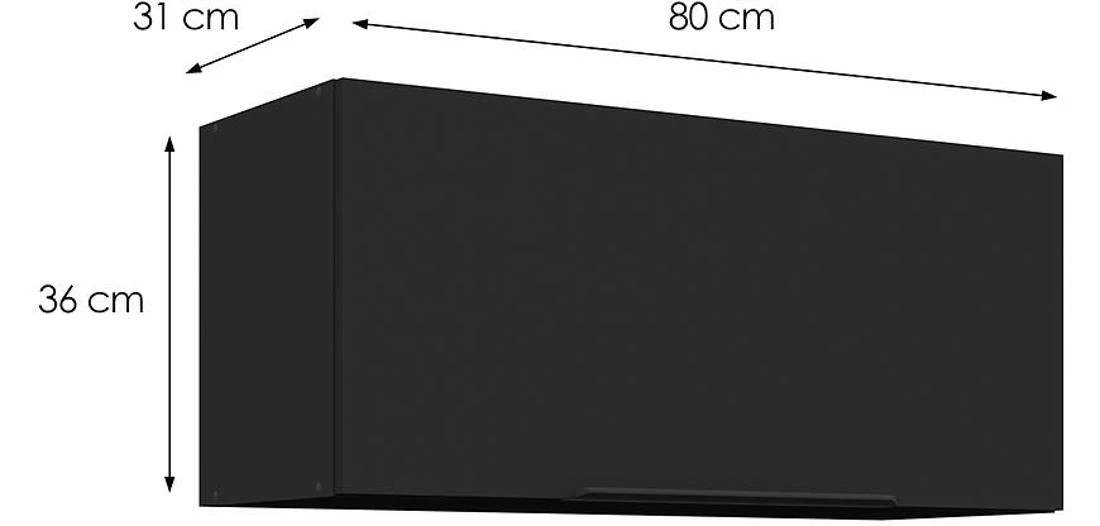 Siena kuhinjski ormaric mat crna 80GU-36 1F
