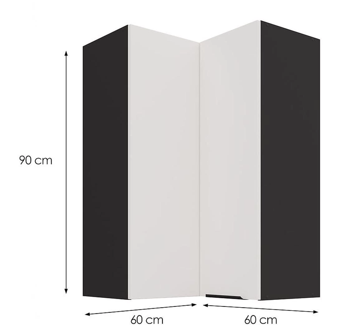 Kuhinjski ormaric Aria-WH/BL sa otpornošcu na otiske prsti?u 60X60 GN-90 2F (90°)