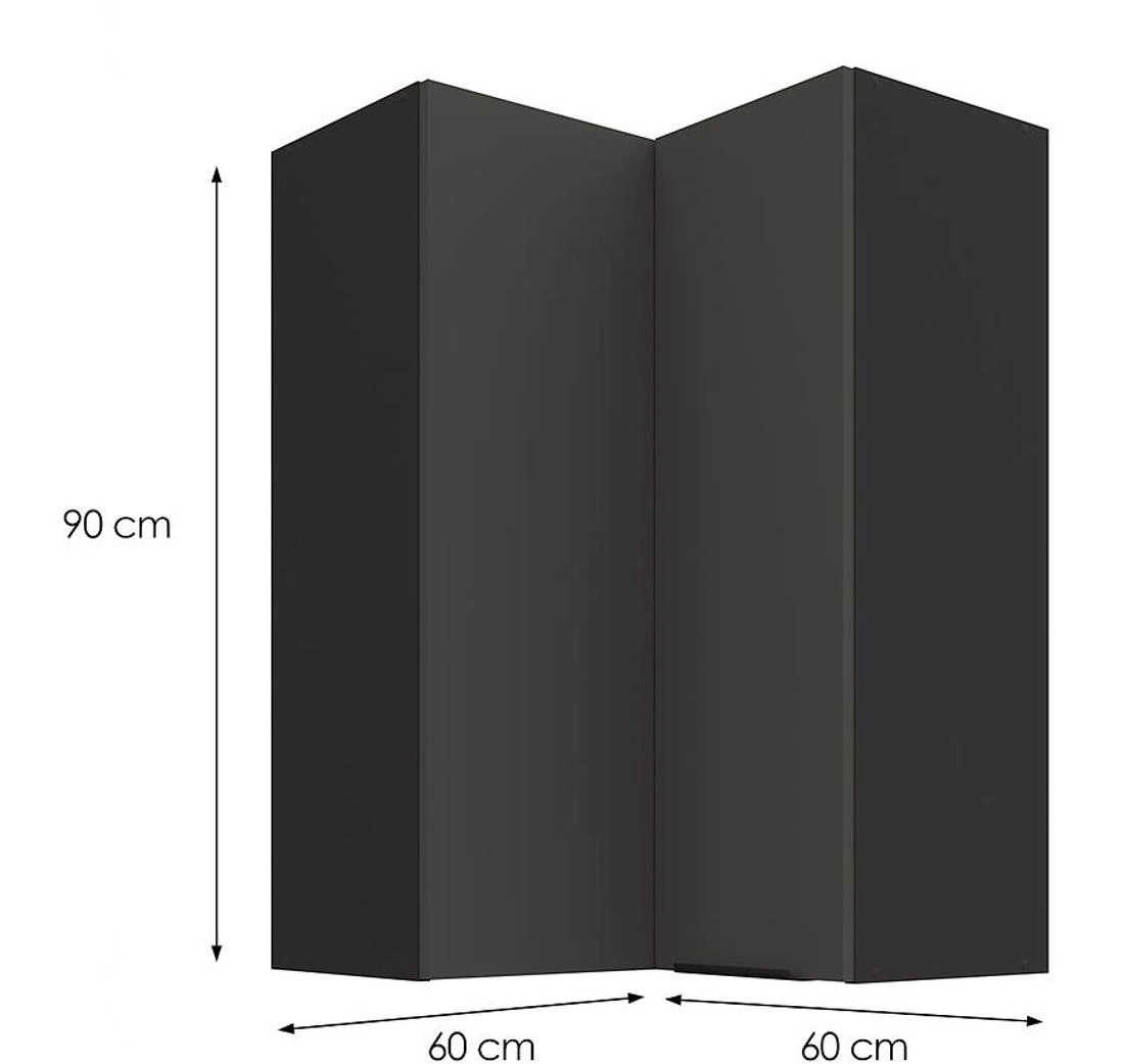 Kuhinjski ormaric Aria-GR/BL sa otpornošcu na otiske prsti?u 60X60 GN-90 2F (90°)