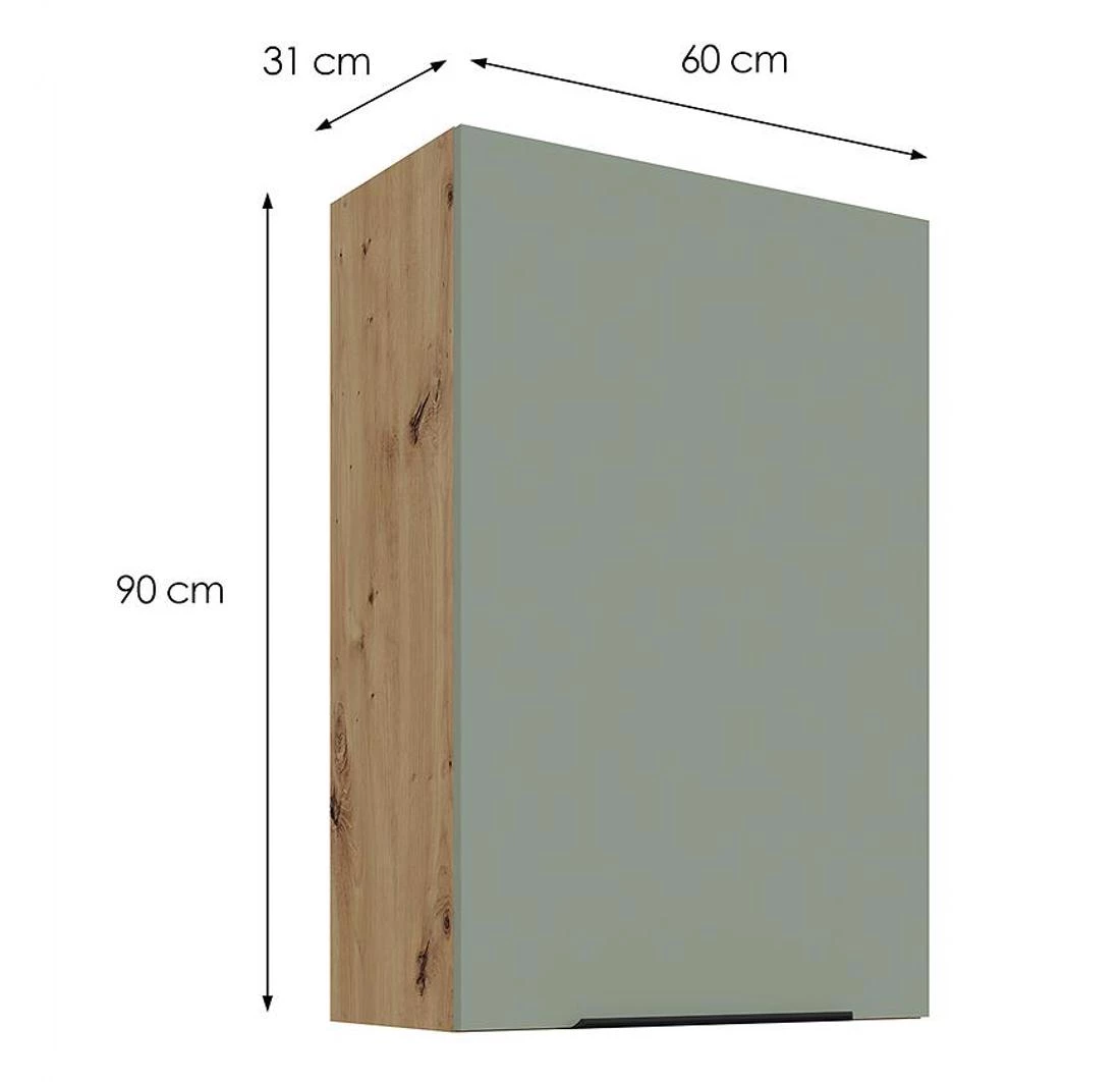 Kuhinjski ormaric Aria-SA/AR sa otpornošcu na otiske prsti?u 60G-90 1F