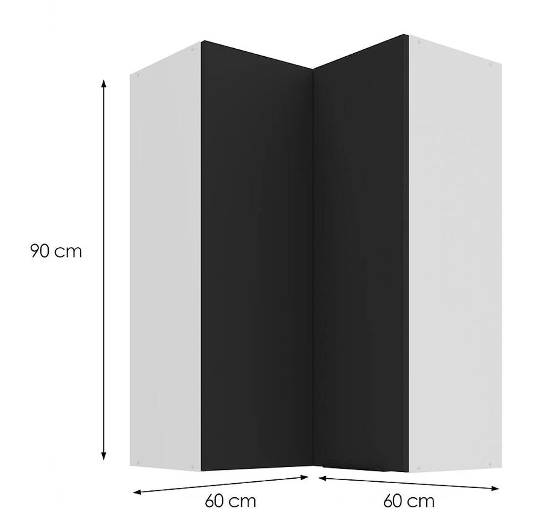 Kuhinjski ormaric Aria-BL/WH sa otpornošcu na otiske prsti?u 60X60 GN-90 2F (90°)