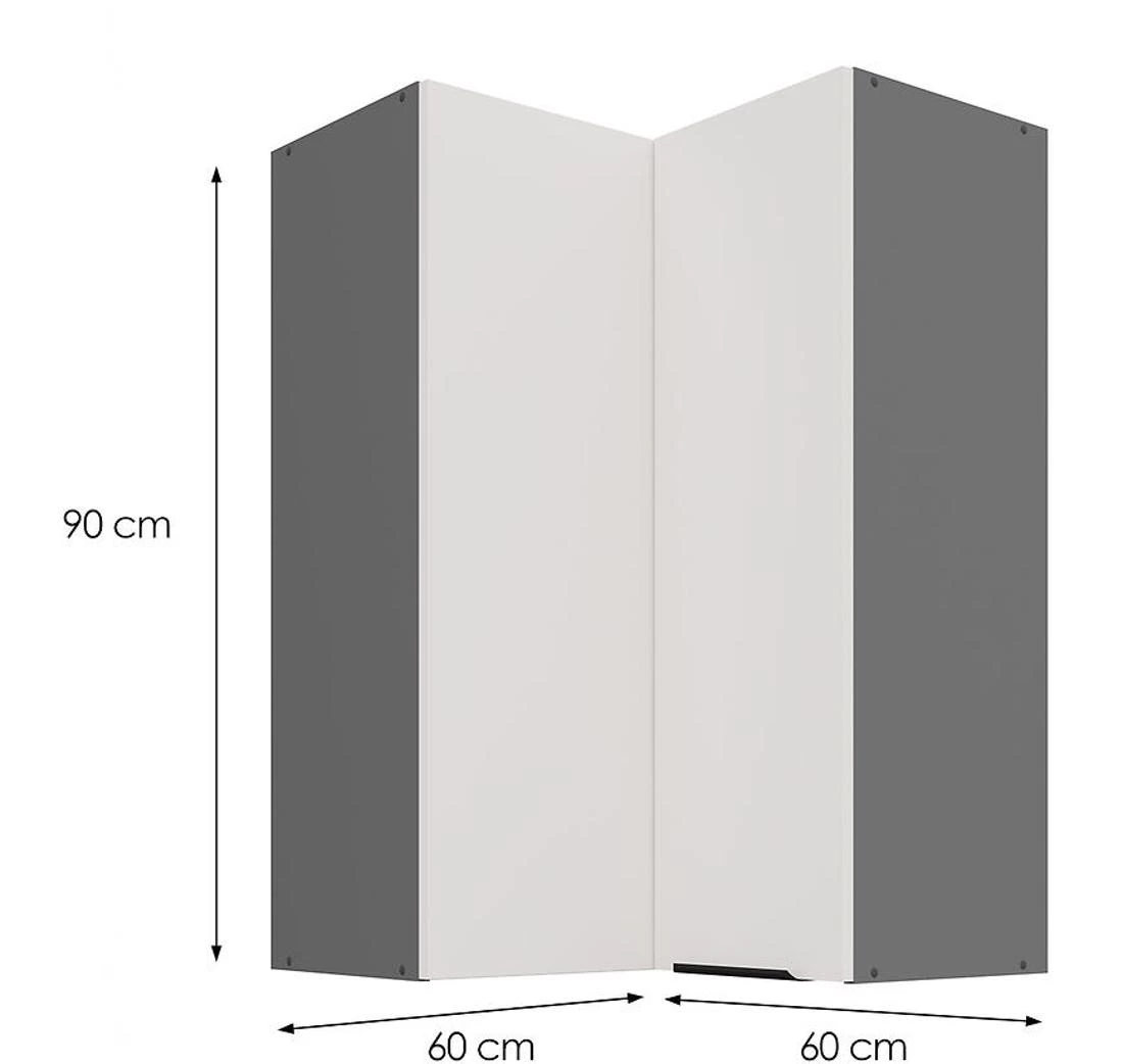 Kuhinjski ormaric Aria-WH/ANT sa zaštitom od otisaka prsti?u 60X60 GN-90 2F (90°)