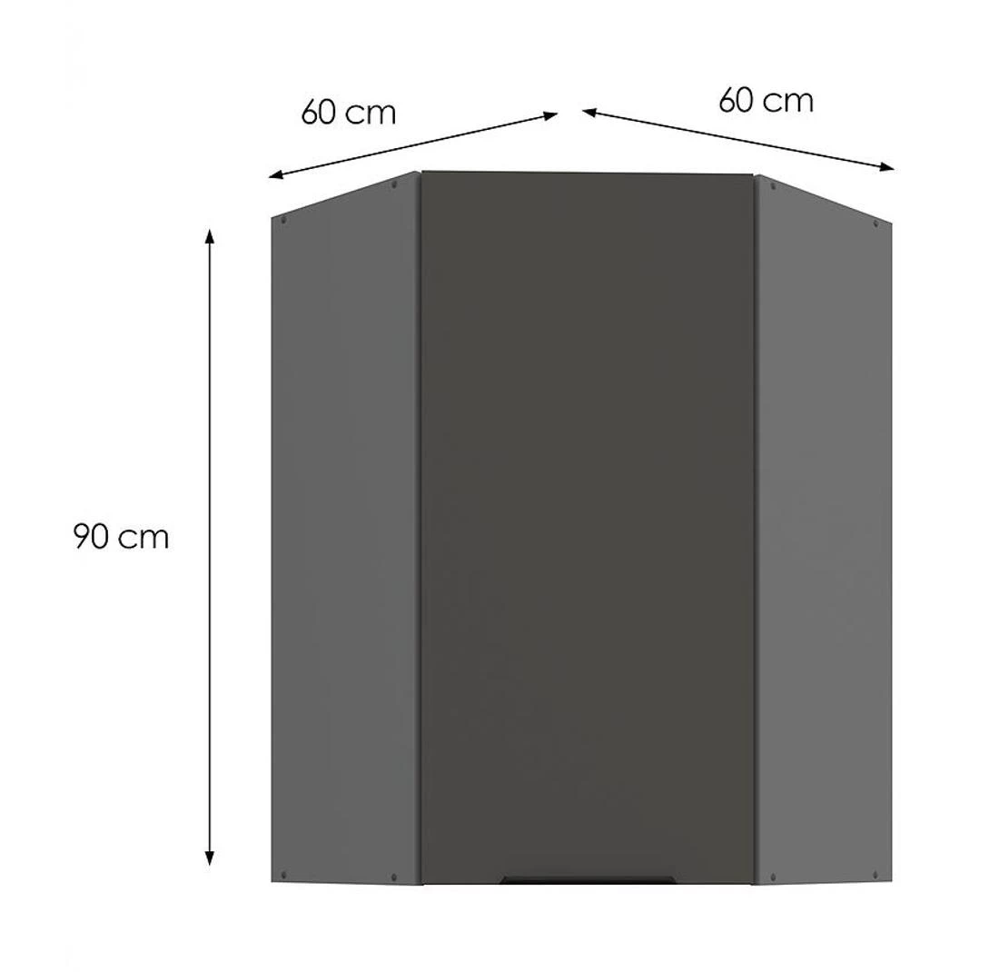 Kuhinjski ormaric Aria-GR/ANT sa zaštitom od otisaka prsti?u 60X60 GN-90 1F (45°)