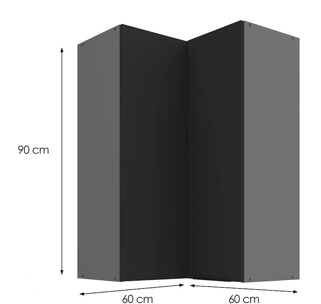 Kuhinjski ormaric Aria-BL/ANT sa zaštitom od otisaka prsti?u 60X60 GN-90 2F (90°)