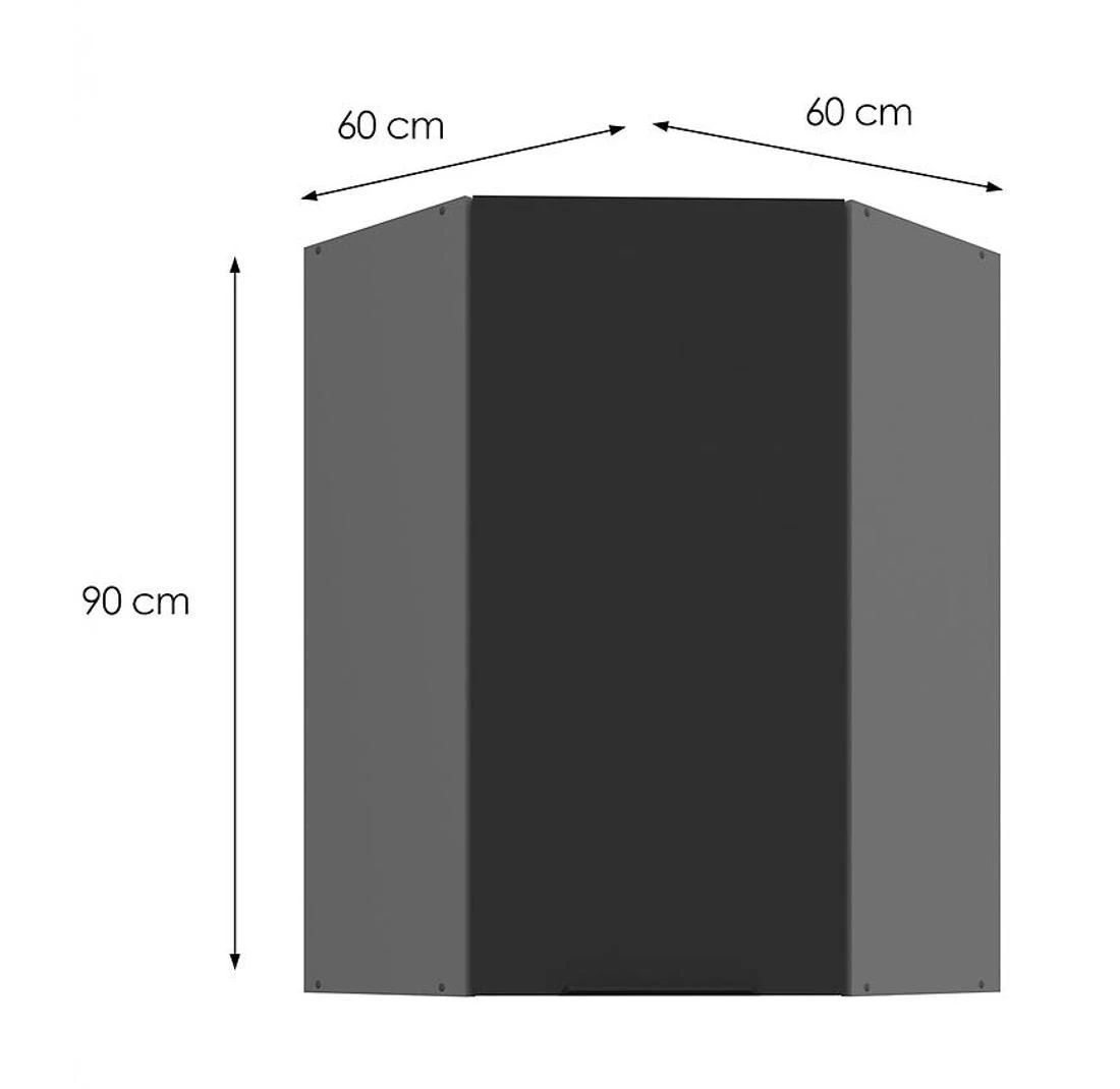 Kuhinjski ormaric Aria-BL/ANT sa zaštitom od otisaka prsti?u 60X60 GN-90 1F (45°)