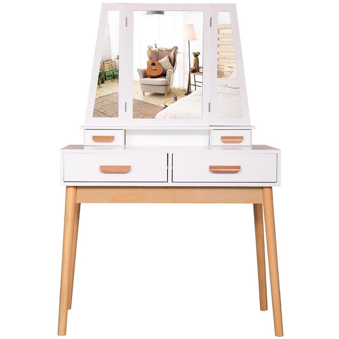 Sylvia 015 9514 toaletni stocic 90x40x144 beli/prirodni