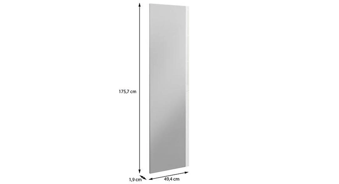Moduklix fronta ormara s ogledalom 175,7x49,4 cm sjajno bela