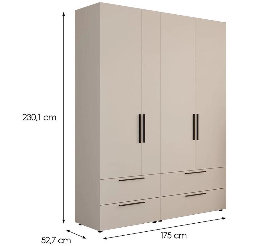 Moduklix 14 ormar 175x52,7x230,1 cm bela
