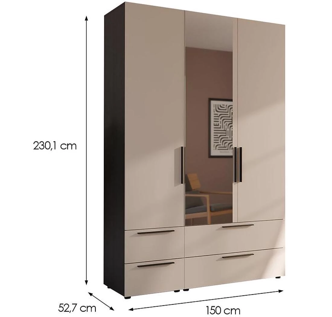 Moduklix 8 ormar 150x52,7x230,1 cm pešcano bež/hrast cabezone