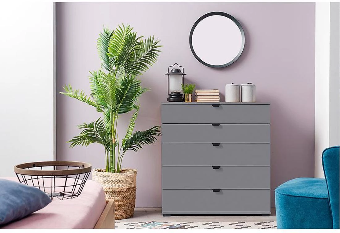 Duerto 5F komoda 90,2x40x95 cm siva