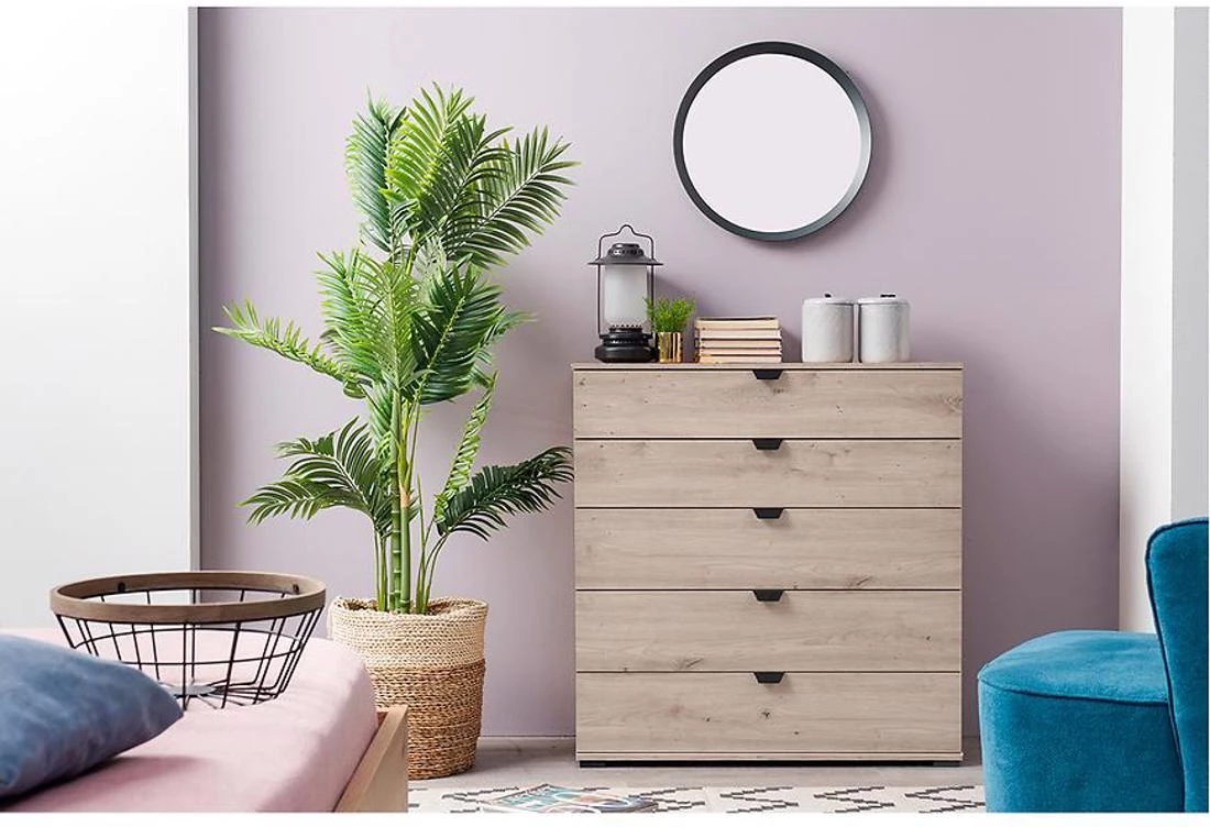 Duerto 5F komoda 90,2x40x95 cm sivi hrast